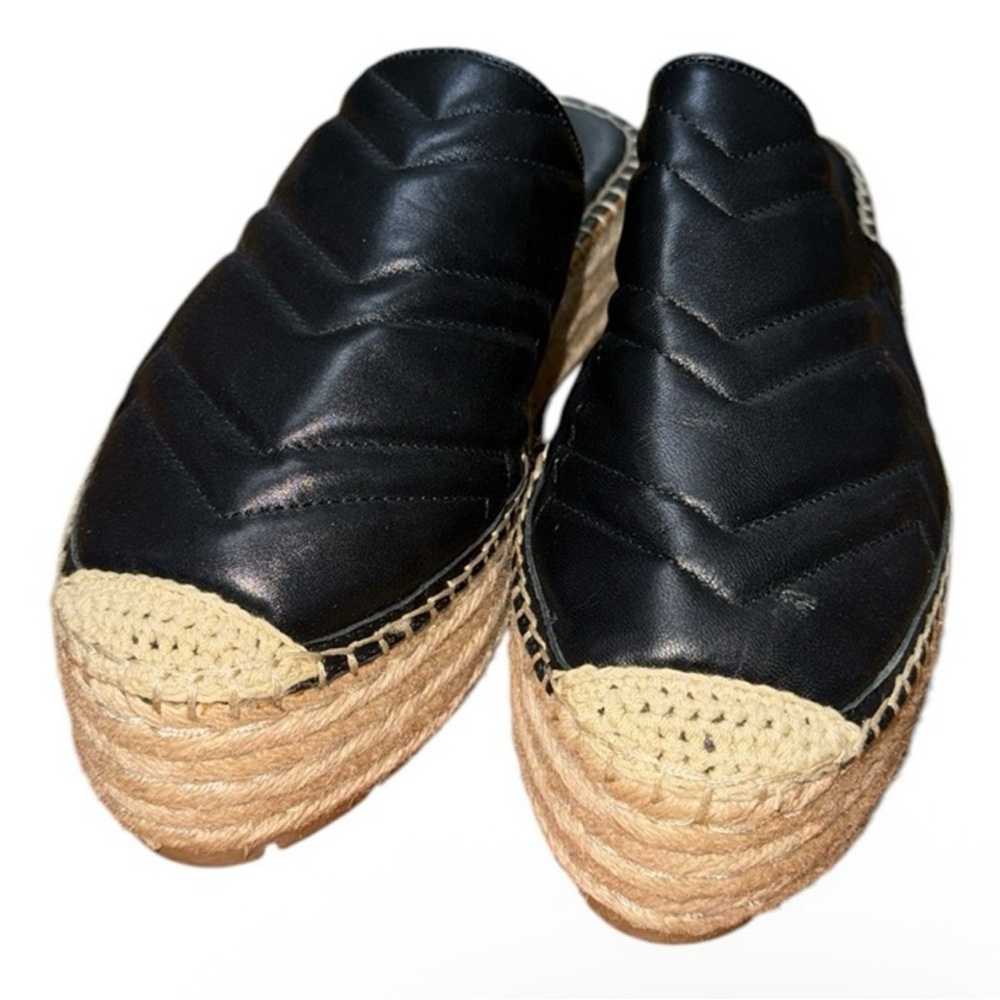 Black Espadrille Platform Shoes